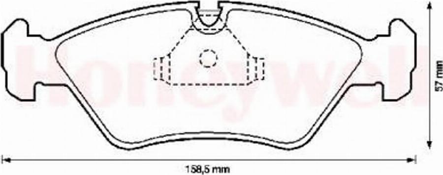 BENDIX 571542B - Гальмівні колодки, дискові гальма autocars.com.ua