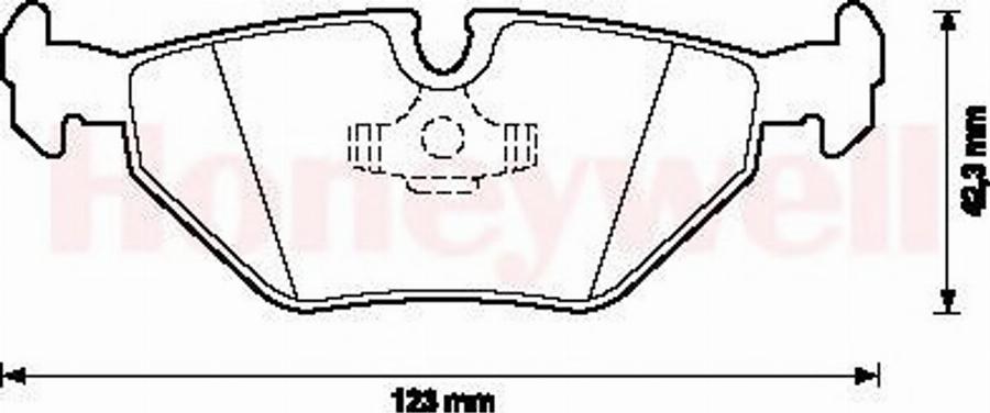 BENDIX 571546B - Тормозные колодки, дисковые, комплект autodnr.net