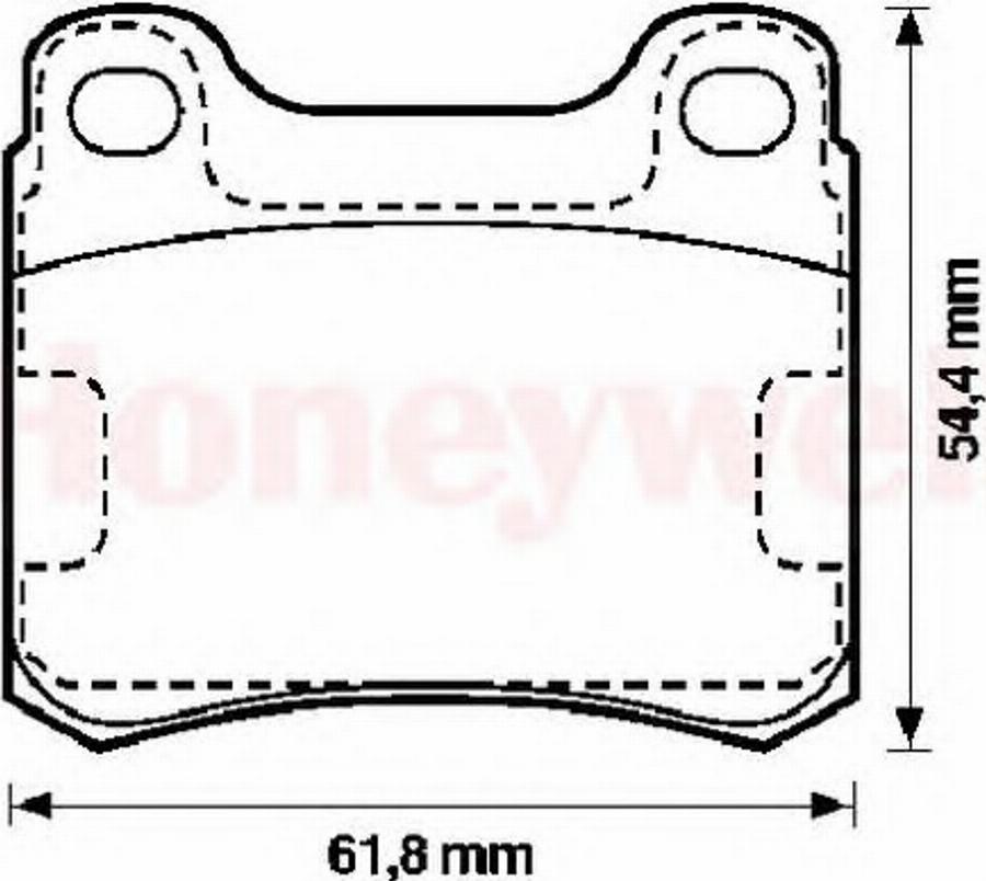 BENDIX 571555B - Тормозные колодки, дисковые, комплект autodnr.net