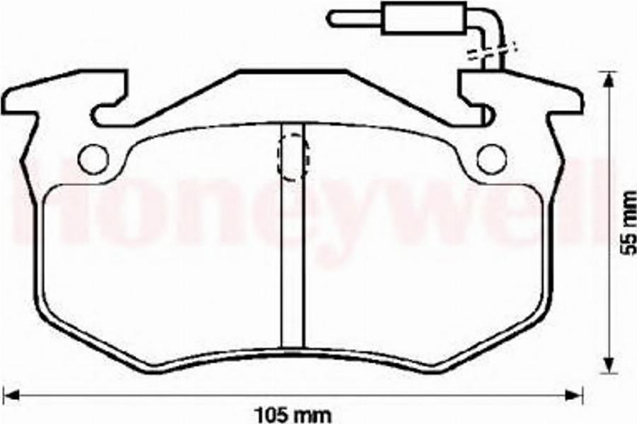 BENDIX 571734B - Тормозные колодки, дисковые, комплект autodnr.net