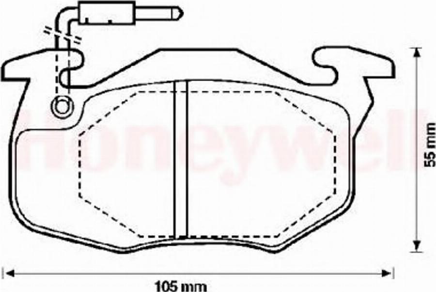 BENDIX 571743B - Тормозные колодки, дисковые, комплект autodnr.net