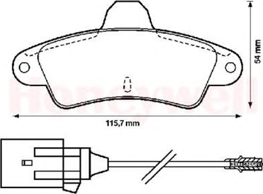 BENDIX 571755B - Гальмівні колодки, дискові гальма autocars.com.ua