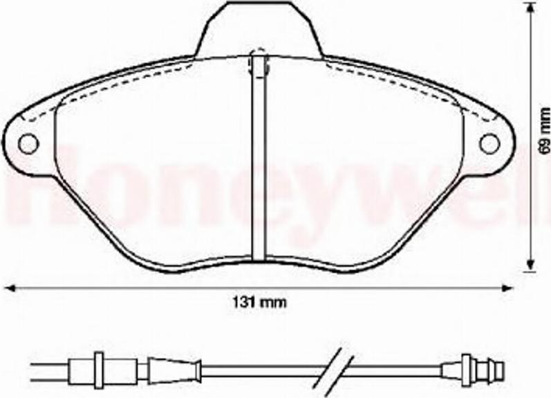 BENDIX 571756B - Тормозные колодки, дисковые, комплект avtokuzovplus.com.ua