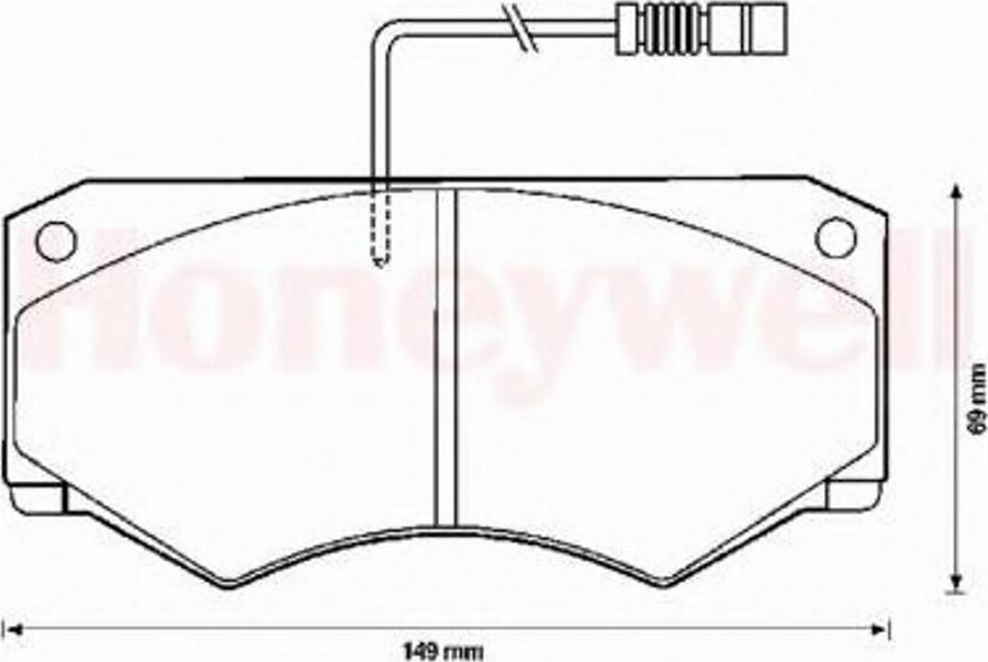 BENDIX 571825B - Гальмівні колодки, дискові гальма autocars.com.ua