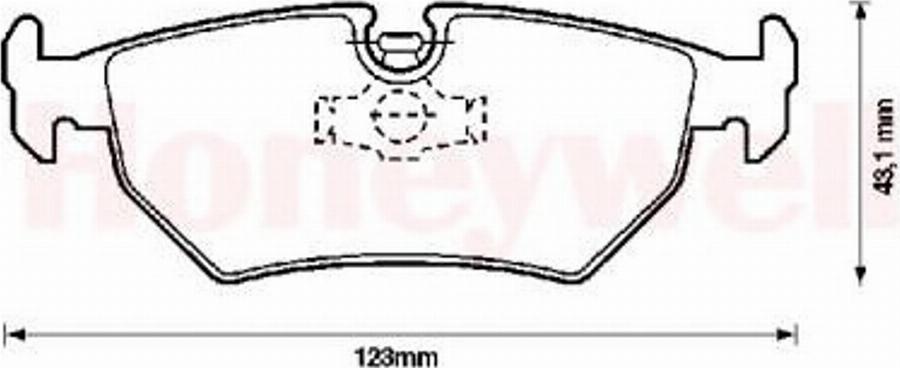 BENDIX 571837B - Тормозные колодки, дисковые, комплект avtokuzovplus.com.ua