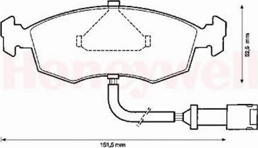 BENDIX 571849B - Тормозные колодки, дисковые, комплект avtokuzovplus.com.ua