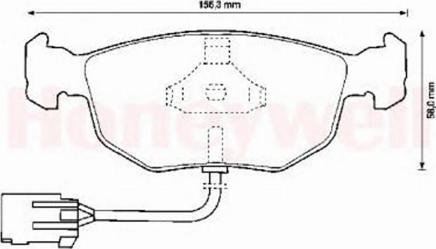 BENDIX 571851B - Тормозные колодки, дисковые, комплект avtokuzovplus.com.ua