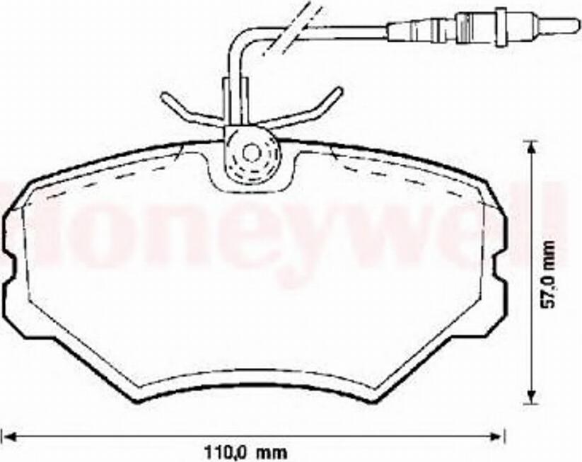 BENDIX 571857B - Тормозные колодки, дисковые, комплект avtokuzovplus.com.ua