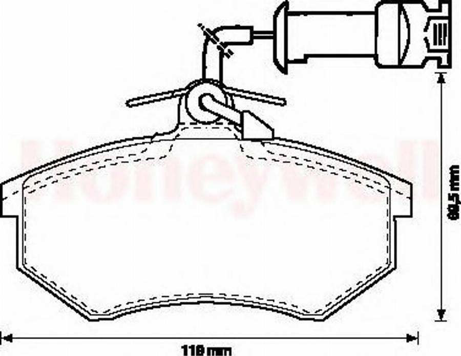 BENDIX 571864B - Тормозные колодки, дисковые, комплект avtokuzovplus.com.ua