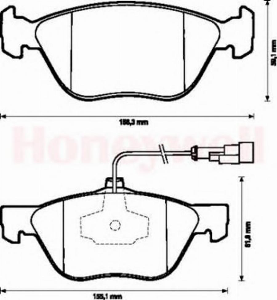 BENDIX 571884B - Гальмівні колодки, дискові гальма autocars.com.ua