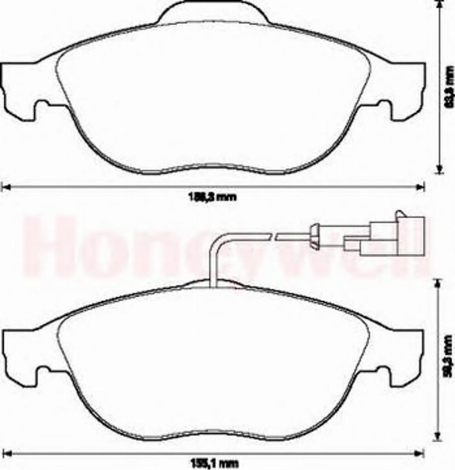 BENDIX 571933B - Гальмівні колодки, дискові гальма autocars.com.ua