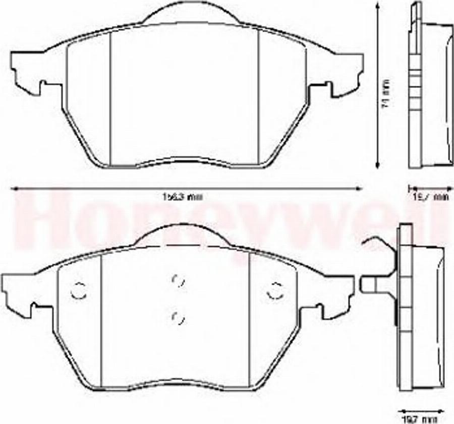 BENDIX 571935B - Тормозные колодки, дисковые, комплект avtokuzovplus.com.ua