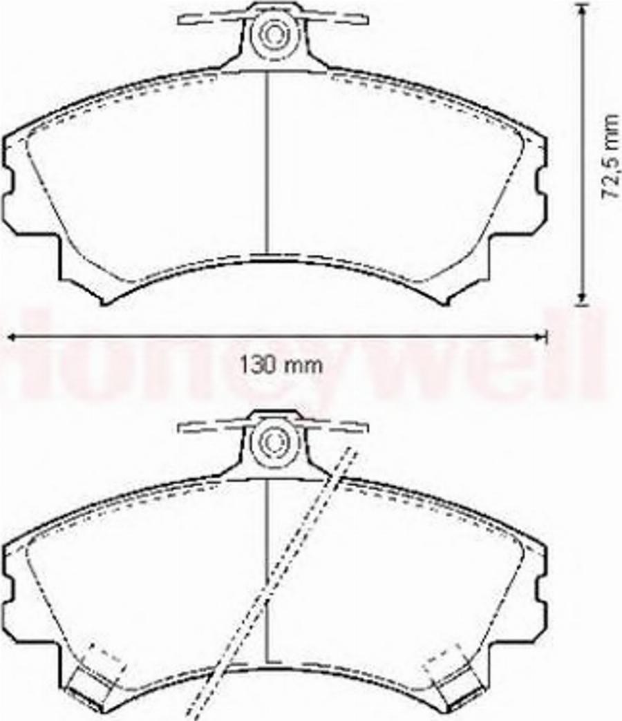 BENDIX 571940B - Тормозные колодки, дисковые, комплект avtokuzovplus.com.ua