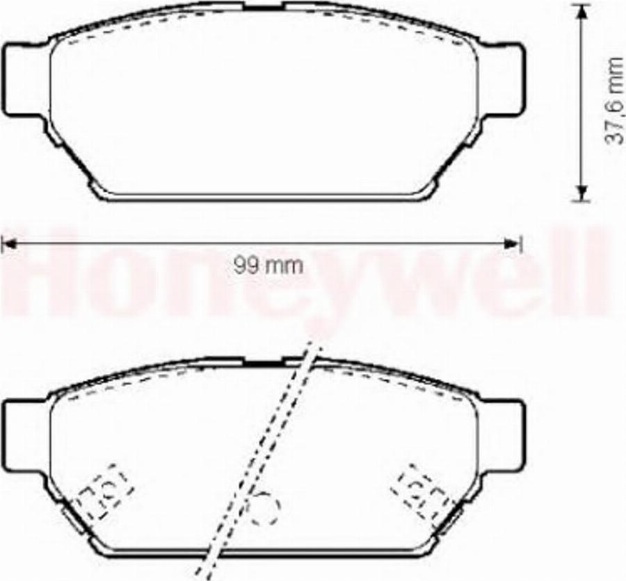 BENDIX 571943B - Тормозные колодки, дисковые, комплект avtokuzovplus.com.ua