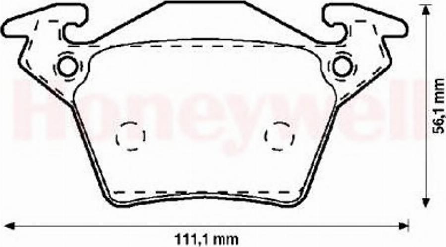 BENDIX 571947B - Тормозные колодки, дисковые, комплект avtokuzovplus.com.ua