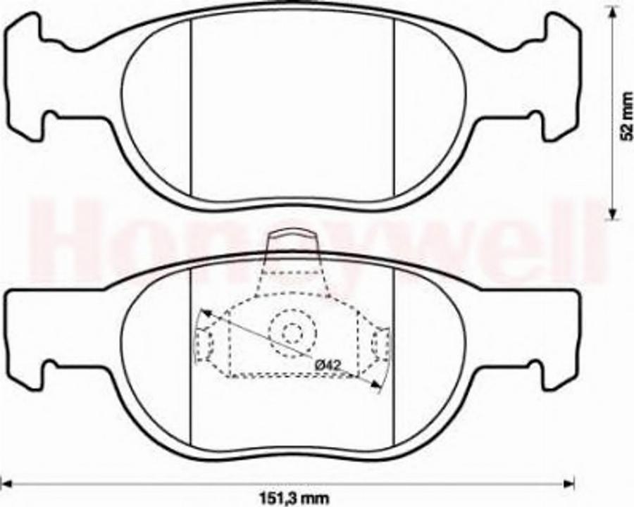 BENDIX 571949B - Гальмівні колодки, дискові гальма autocars.com.ua