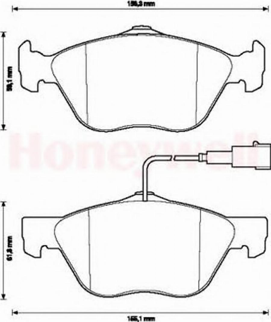 BENDIX 571951 B - Гальмівні колодки, дискові гальма autocars.com.ua