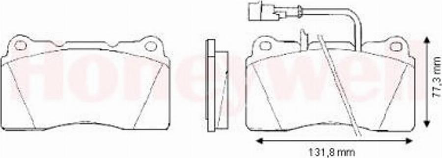 BENDIX 571952 B - Тормозные колодки, дисковые, комплект avtokuzovplus.com.ua