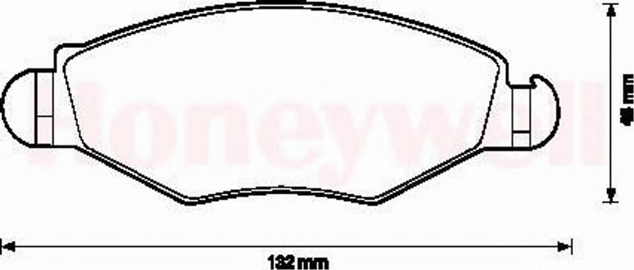 BENDIX 571954X - Тормозные колодки, дисковые, комплект avtokuzovplus.com.ua