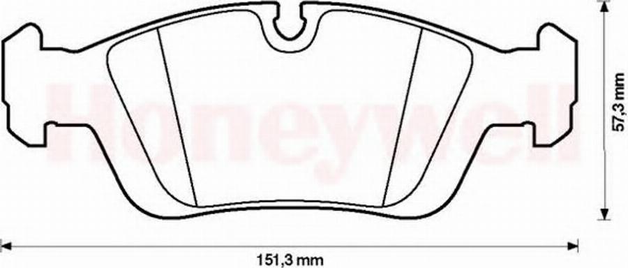 BENDIX 571959X - Гальмівні колодки, дискові гальма autocars.com.ua