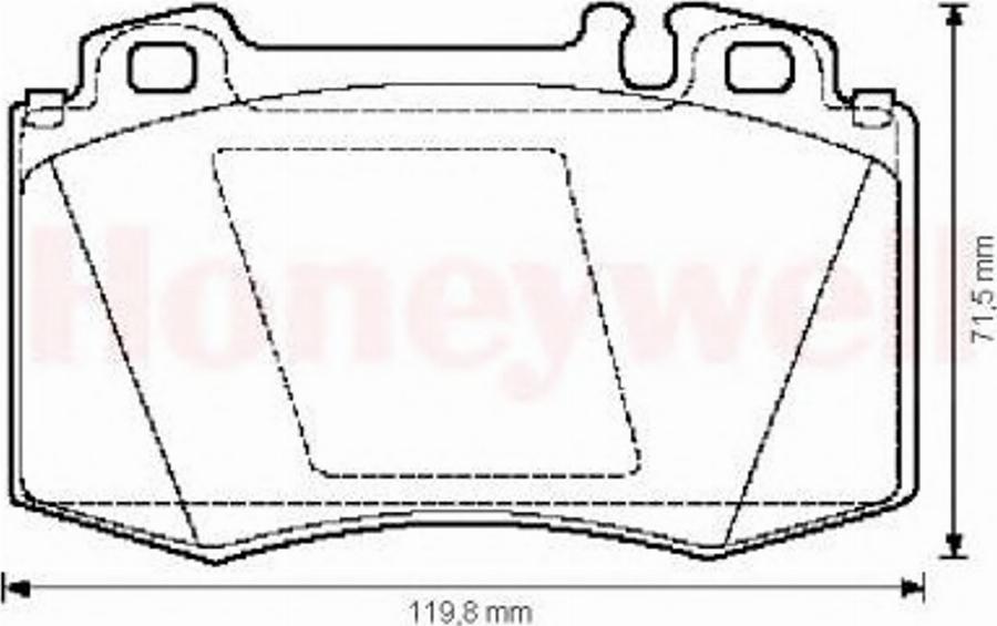 BENDIX 571961B - Гальмівні колодки, дискові гальма autocars.com.ua