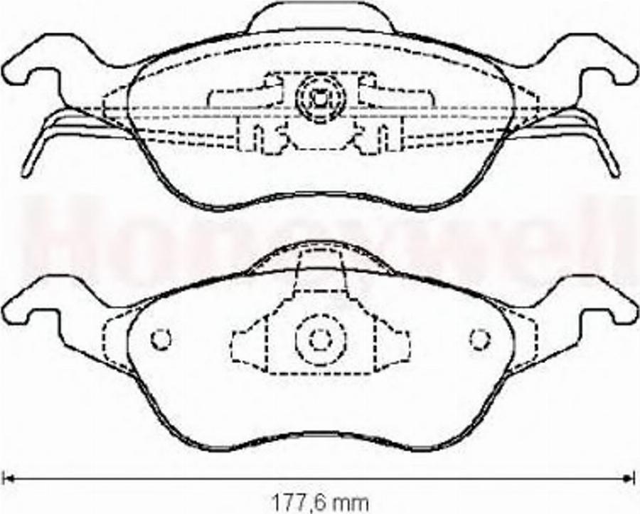 BENDIX 571967 B - Тормозные колодки, дисковые, комплект avtokuzovplus.com.ua