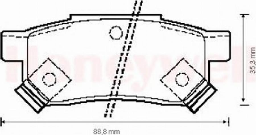 BENDIX 571977B - Тормозные колодки, дисковые, комплект autodnr.net