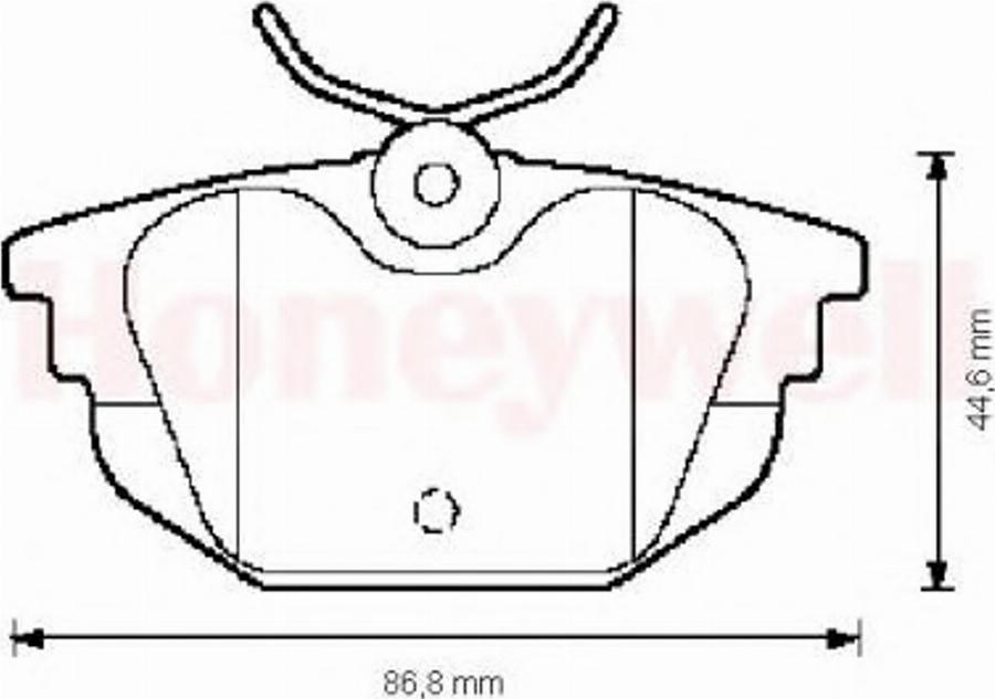 BENDIX 571979B - Тормозные колодки, дисковые, комплект avtokuzovplus.com.ua