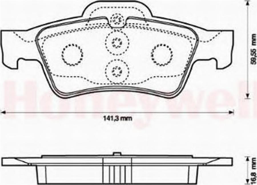 BENDIX 571989B - Тормозные колодки, дисковые, комплект autodnr.net