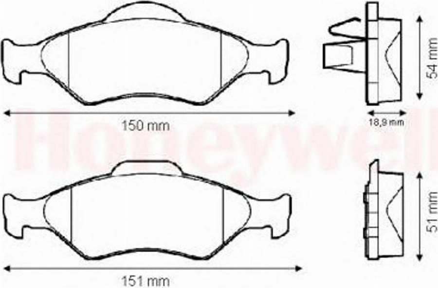 BENDIX 571996B - Гальмівні колодки, дискові гальма autocars.com.ua