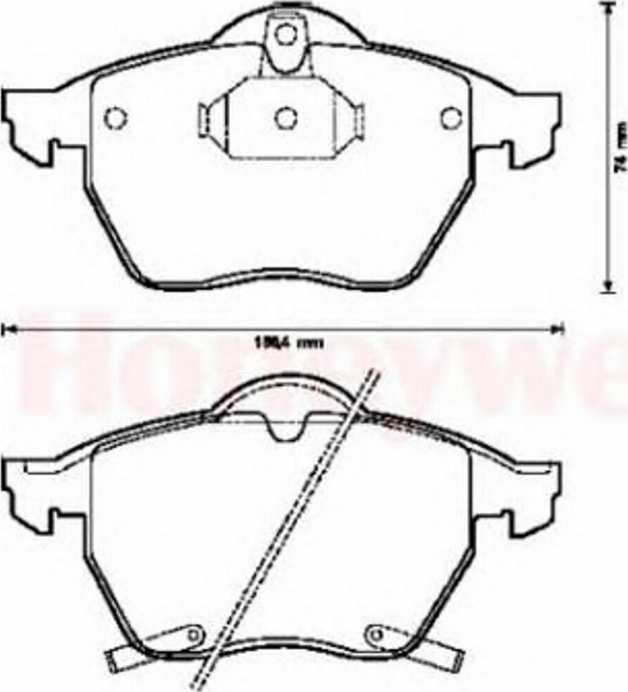 BENDIX 571997B - Тормозные колодки, дисковые, комплект autodnr.net