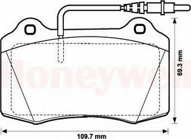 BENDIX 571999B - Тормозные колодки, дисковые, комплект avtokuzovplus.com.ua