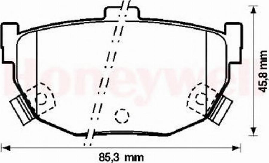 BENDIX 572127B - Тормозные колодки, дисковые, комплект avtokuzovplus.com.ua