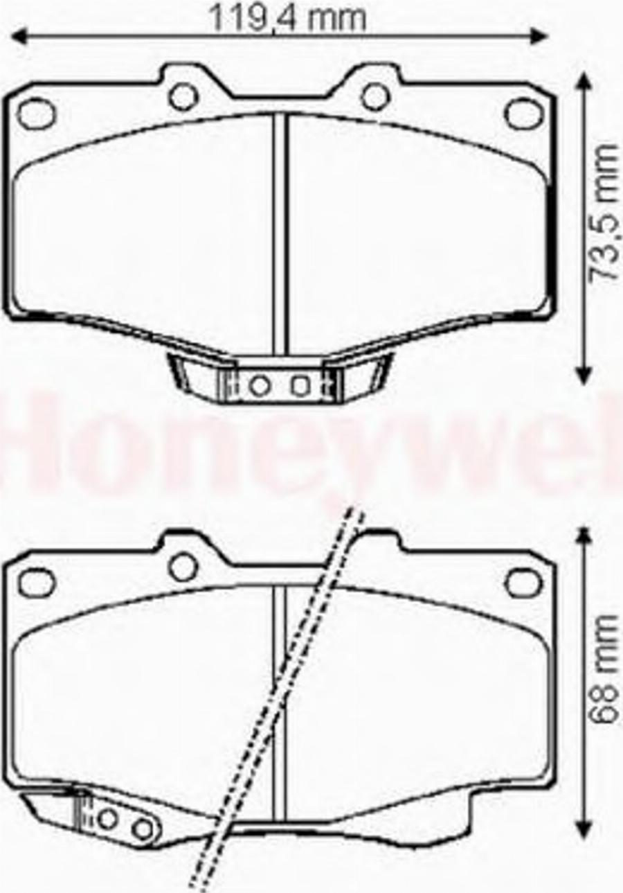 BENDIX 572140B - Гальмівні колодки, дискові гальма autocars.com.ua