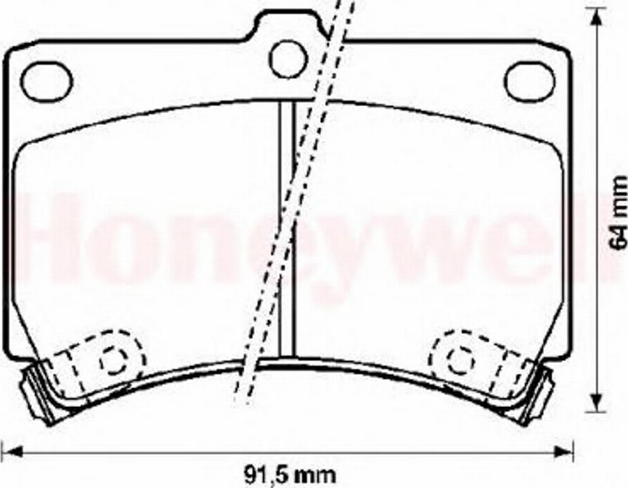 BENDIX 572145B - Гальмівні колодки, дискові гальма autocars.com.ua