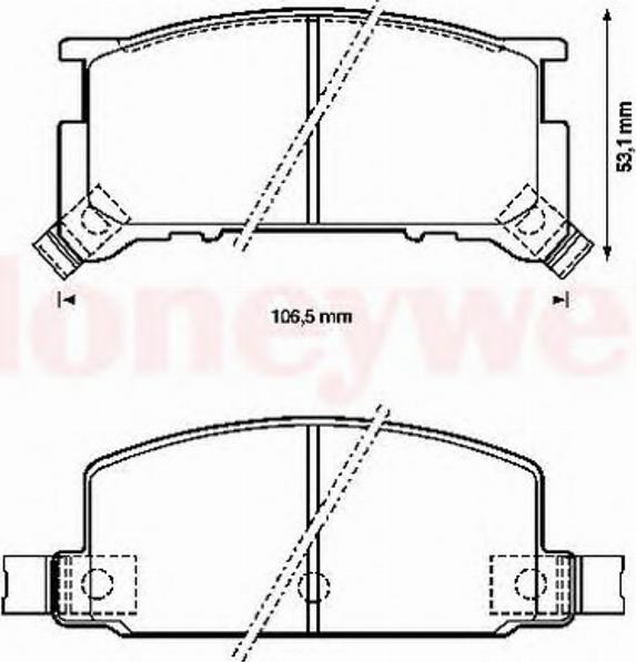 BENDIX 572172B - Тормозные колодки, дисковые, комплект autodnr.net