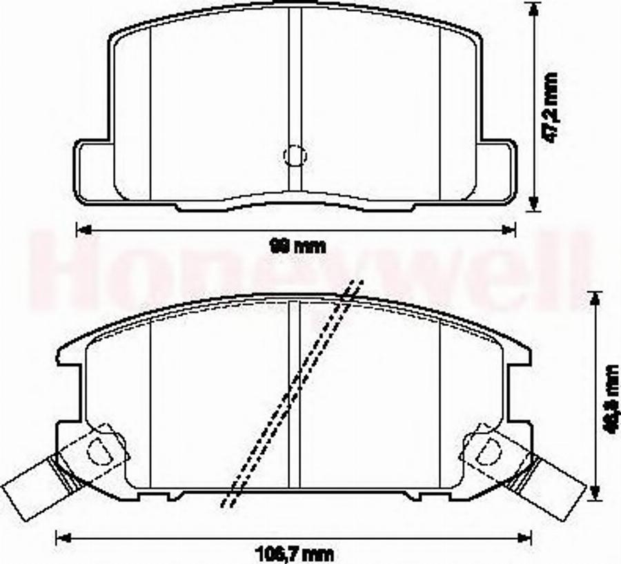 BENDIX 572175B - Тормозные колодки, дисковые, комплект avtokuzovplus.com.ua