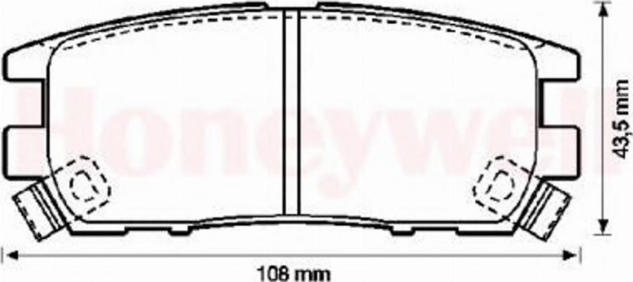 BENDIX 572200B - Тормозные колодки, дисковые, комплект autodnr.net