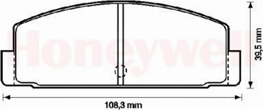 BENDIX 572203B - Тормозные колодки, дисковые, комплект avtokuzovplus.com.ua