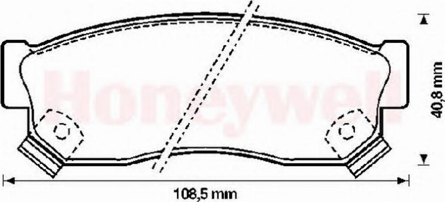 BENDIX 572207B - Тормозные колодки, дисковые, комплект avtokuzovplus.com.ua