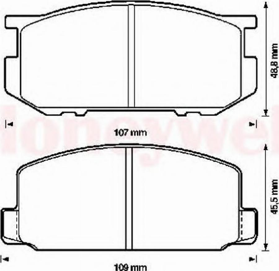 BENDIX 572214B - Тормозные колодки, дисковые, комплект avtokuzovplus.com.ua