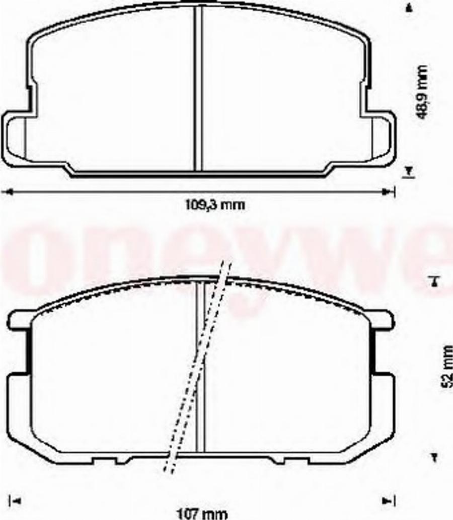 BENDIX 572218B - Тормозные колодки, дисковые, комплект autodnr.net