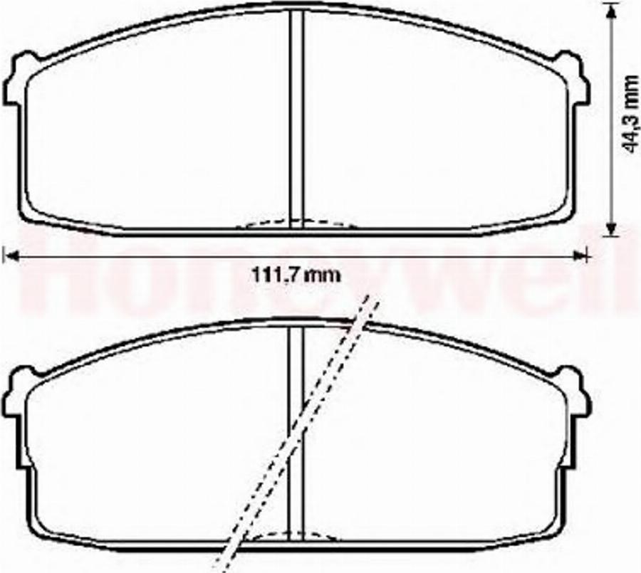 BENDIX 572230B - Тормозные колодки, дисковые, комплект avtokuzovplus.com.ua