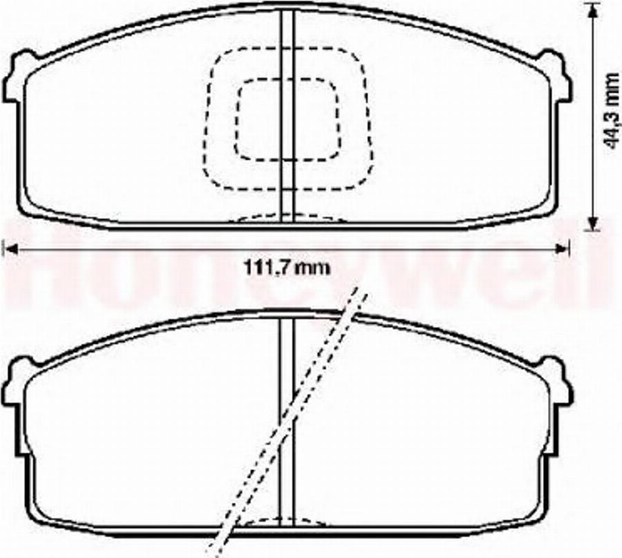 BENDIX 572232B - Тормозные колодки, дисковые, комплект autodnr.net