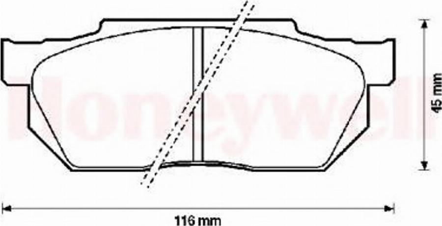 BENDIX 572237B - Тормозные колодки, дисковые, комплект avtokuzovplus.com.ua