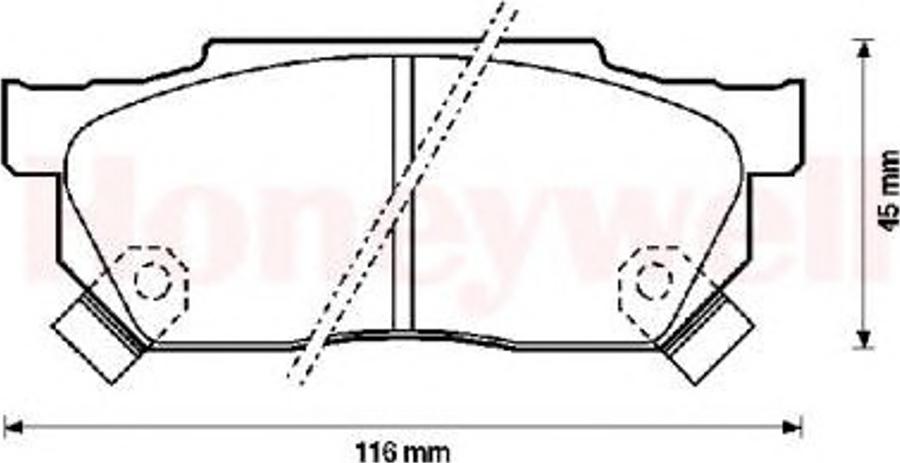 BENDIX 572238B - Тормозные колодки, дисковые, комплект avtokuzovplus.com.ua