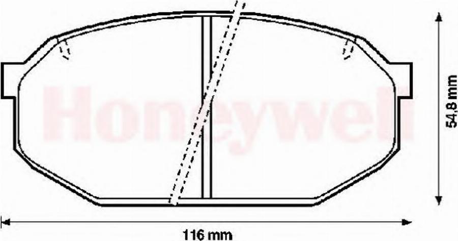 BENDIX 572243B - Гальмівні колодки, дискові гальма autocars.com.ua