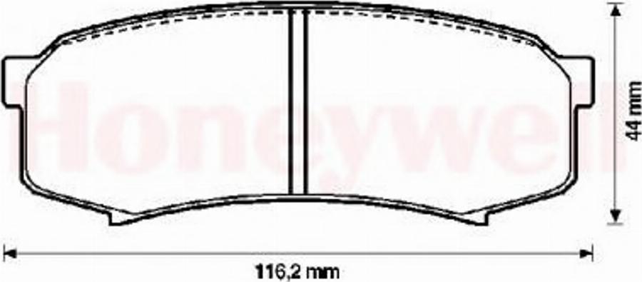 BENDIX 572245B - Тормозные колодки, дисковые, комплект avtokuzovplus.com.ua