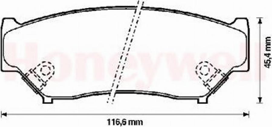 BENDIX 572247B - Тормозные колодки, дисковые, комплект avtokuzovplus.com.ua