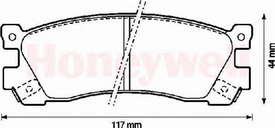 BENDIX 572248B - Тормозные колодки, дисковые, комплект avtokuzovplus.com.ua